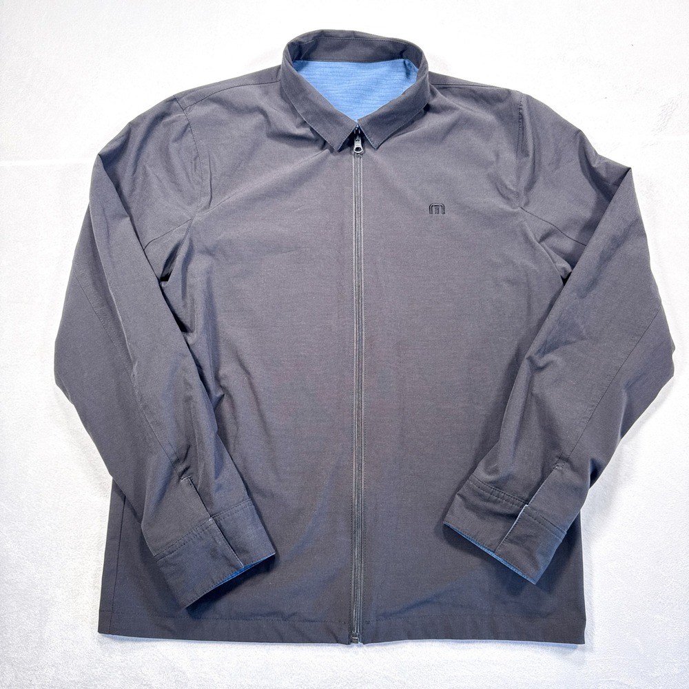 TRAVISMATHEW Men's Size M/L Reversible Power Surge Blue Black Full Zip Jacket - Picture 6 of 6